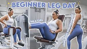 beginner leg day using basic gym