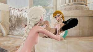 Frozen Lesbian - Elsa X Anna Porn Video