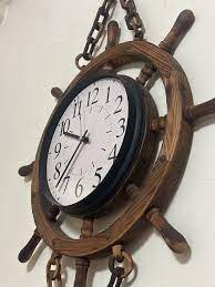 Wooden Anchor Wall Clock Furniture