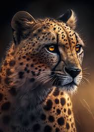 Wall Art Print Portrait Of Leopard