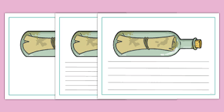 Message In A Bottle Writing Frames