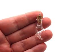 Small Clear Glass Tear Drop Vials With