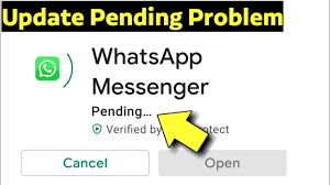 whatsapp update pending problem play