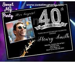 40th birthday party invitation with