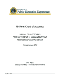Fillable Online Ped State Nm Uniform Chart Of Accounts New