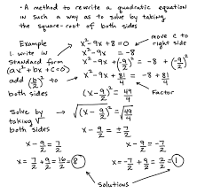 View 3.03 solving quadratic equations by completing the square.docx from math aua2 at jeff davis high school. Quadratic Equations Completing The Square Learning Algebra Can Be Easy