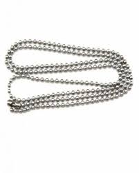 silver stainless steel ball chain