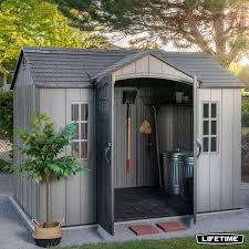 Buy products such as lifetime 75 cubic feet horizontal storage shed, brown, 60212 at walmart and save. Lifetime 10ft X 8ft 3 X 2 4 M Outdoor Storage Shed Costco Uk
