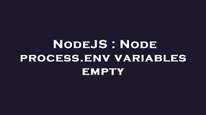 nodejs node process env variables