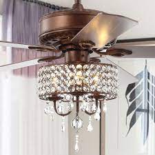 flush mount chandelier ceiling fan