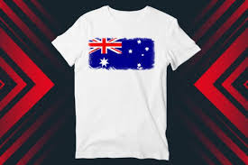 australia flag tshirt design graphic