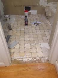 tile threshold between bathroom and