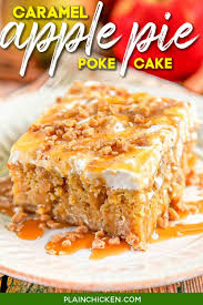 caramel apple pie poke cake plain en