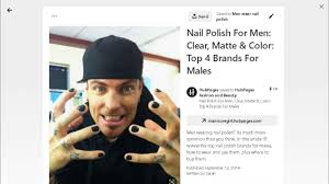 men wear nail polish you