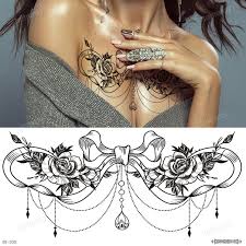 The straight line that starts from the center of the tattoo represents the path, and the spiral tattoo designs express the surroundings that the individual becomes conscious about, as they proceed in the path. Sternum Tattoo Black Henna Lace Butterfly Flower Sketch Tattoo Designs Waterproof Big Sexy Tatoo For Women Girls Body Art Decal Special Price 97e2 Goteborgsaventyrscenter