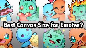 what canvas size to use for emotes and