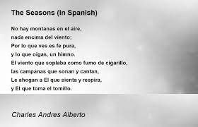 the seasons in spanish poem