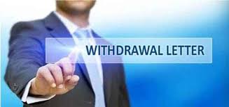withdrawal letter to withdraw job