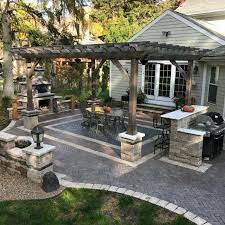 Home Backyard Designs Paver Patio With