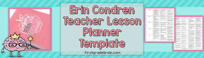 Erin Condren Teacher Planner Lesson Plan Template