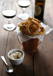 oven fried guinness onion rings with