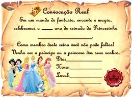 30 Convites Princesas Disney N