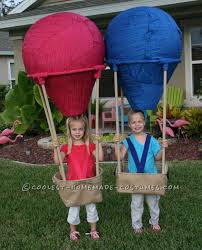 homemade twin hot air balloons costumes