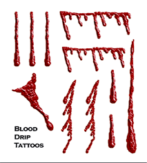 blood drip tattoos temporary tattoos