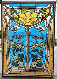 W 430 Art Nouveau Stained Glass
