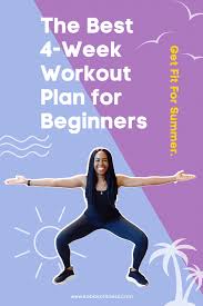 4 week beginner workout plan for women