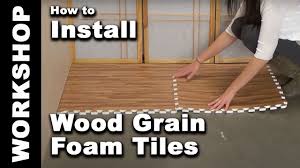 how to install foam floor tiles wood