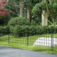 15 Ft W Black Steel Garden Fence Panel