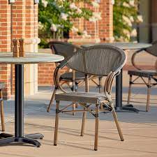 French Bistro Brown Outdoor Arm Chair