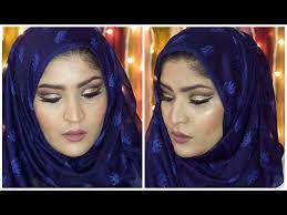 cut crease glitter arabic eye makeup