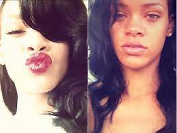 rihanna proud of no makeup look do