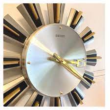 Mid Century Starburst Wall Clock By