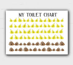 Kids Toilet Chart Potty Training Reward Chart Kids Wees And Poos Star Chart Incentive Chart