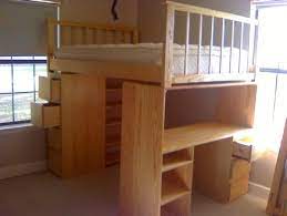 full size loft bed with desk and