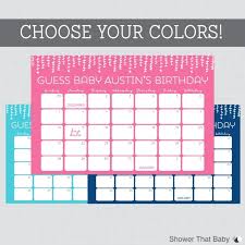Baby Due Date Pool Calendar Template Instantly Edit Due Date Game 16