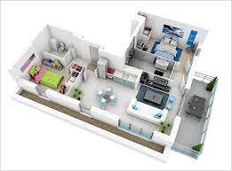 Two Bedroom Apartment 3d Floor Plans