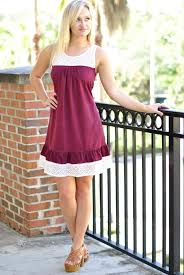 First And Ten Gameday Dress Crimson White