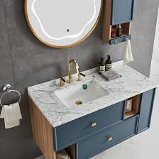 24 wall mounted bathroom vanity and sink combo,concrete grey color vanity set with 2 drawers,ocean blue square tempered glass vessel sink top,w/orb faucet,pop up drain,mirror inc 4.2 out of 5 stars 9 $199.99 $ 199. China Marble Countertop Philippines Unique Blue Bathroom Vanity With Mirror China Bathroom Cabinet Bathroom Vanity