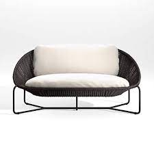 morocco graphite oval loveseat with