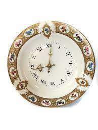 Wall Clock Plate Guilded Gold Trim