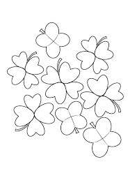 printable four leaf clover coloring page