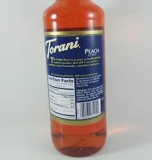 peach flavored 750ml torani syrup