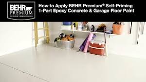 how to apply 1 part epoxy concrete