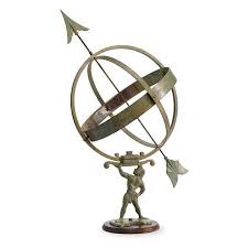 globe sundial armillary atlas figure