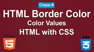 html border color color values