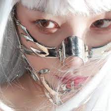 Cyber-steam Punk Irregular Fetish Masks Gothic Punk Mechanical Alien Fluid  Face Accessories Earring Men Women Party Jewelry - AliExpress